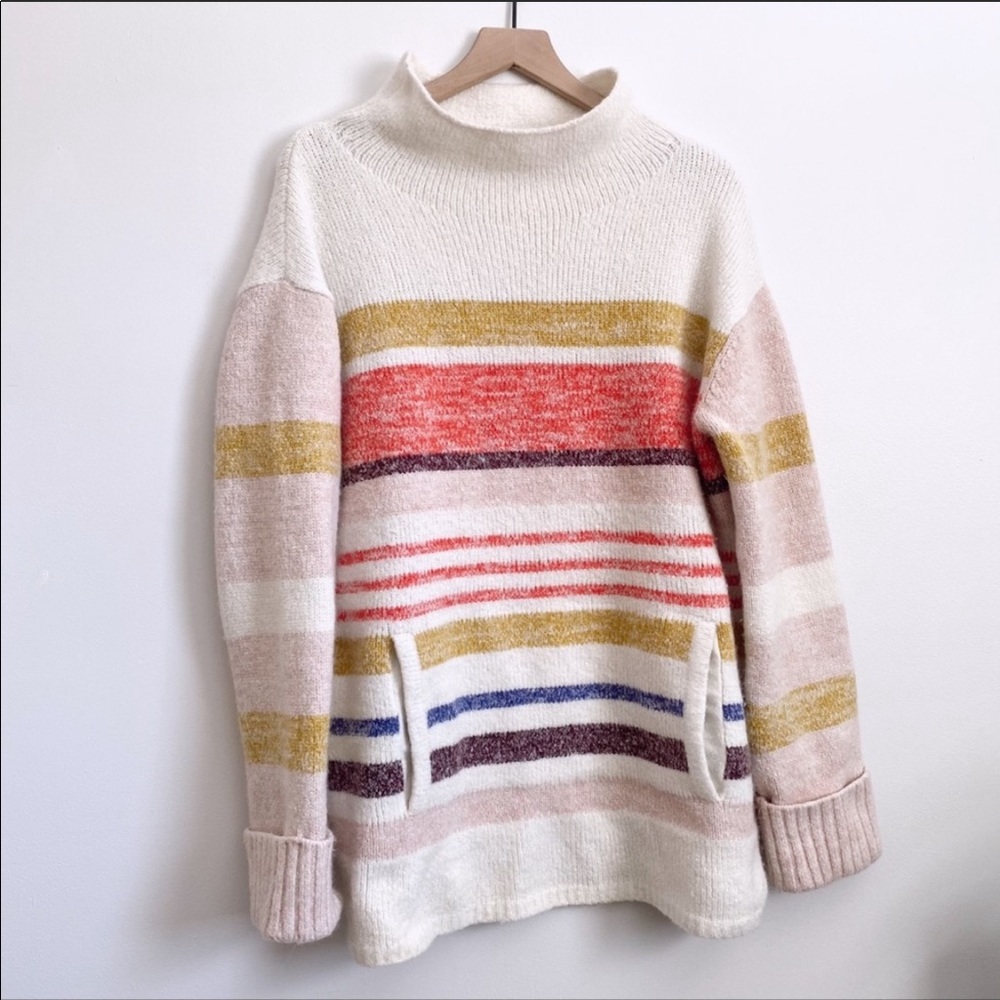 Anthropologie Elana Striped Tunic Sweater